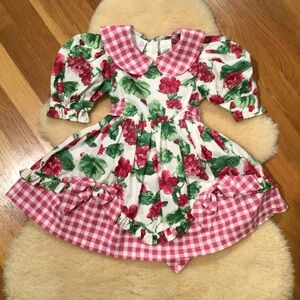 Vintage Rose Cottage puff sleeve dress